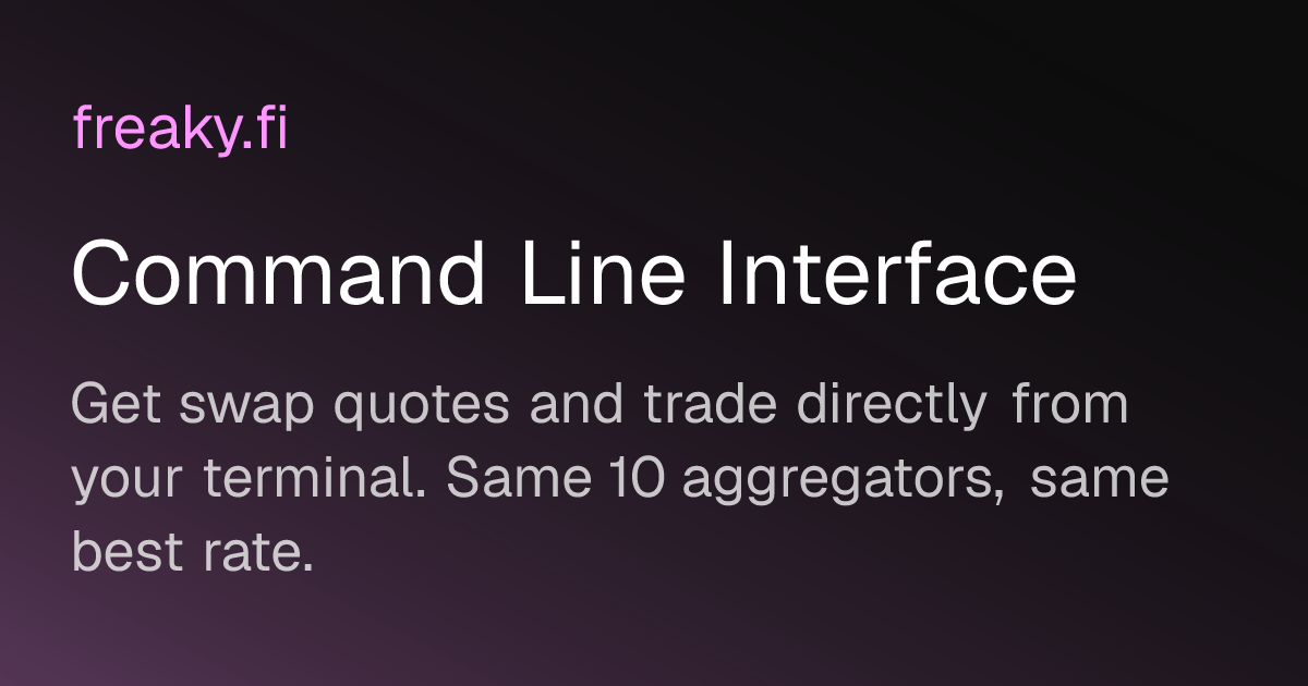 Command Line Interface | freaky.fi Docs